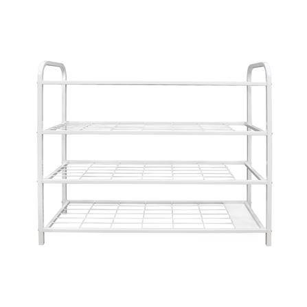 ชั้นวางรองเท้า 4 ชั้น พร้อมที่เก็บร่ม STACKO NOBLE 80x30x68 ซม. สีขาว_1