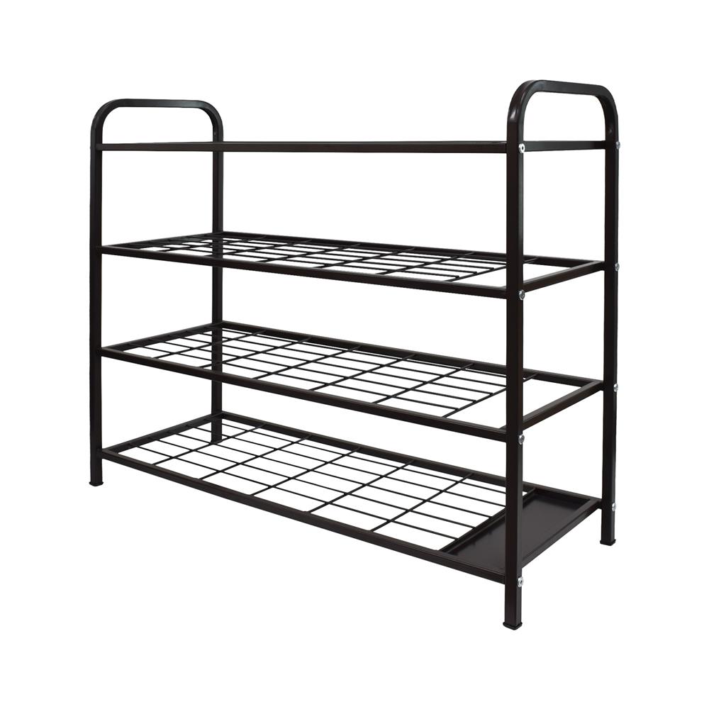 ชั้นวางรองเท้า 4 ชั้น พร้อมที่เก็บร่ม STACKO NOBLE 80x30x68 ซม. สีน้ำตาล_1