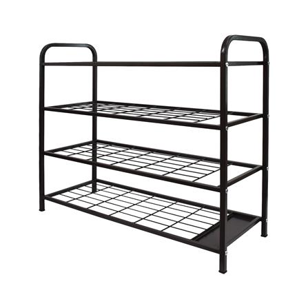 ชั้นวางรองเท้า 4 ชั้น พร้อมที่เก็บร่ม STACKO NOBLE 80x30x68 ซม. สีน้ำตาล