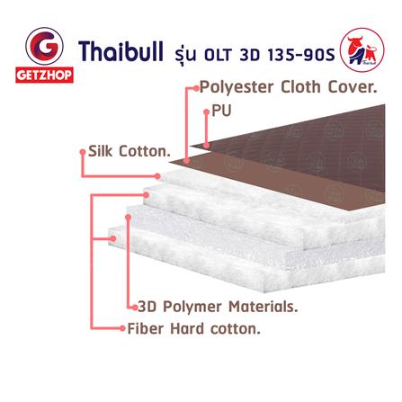 เตียงพับ THAIBULL OLT3D135-80S 80X190X35 ซม. สีน้ำตาล_6