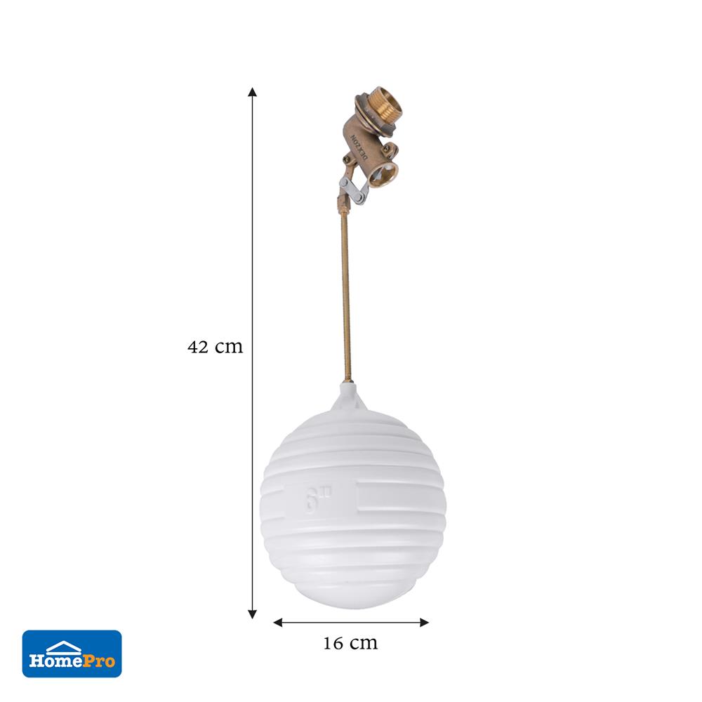 ลูกลอยธรรมดา DEXZON 1 นิ้ว สีขาว