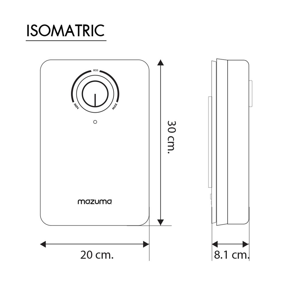 เครื่องทำน้ำอุ่น MAZUMA FENIX 4500 วัตต์ สีดำ
