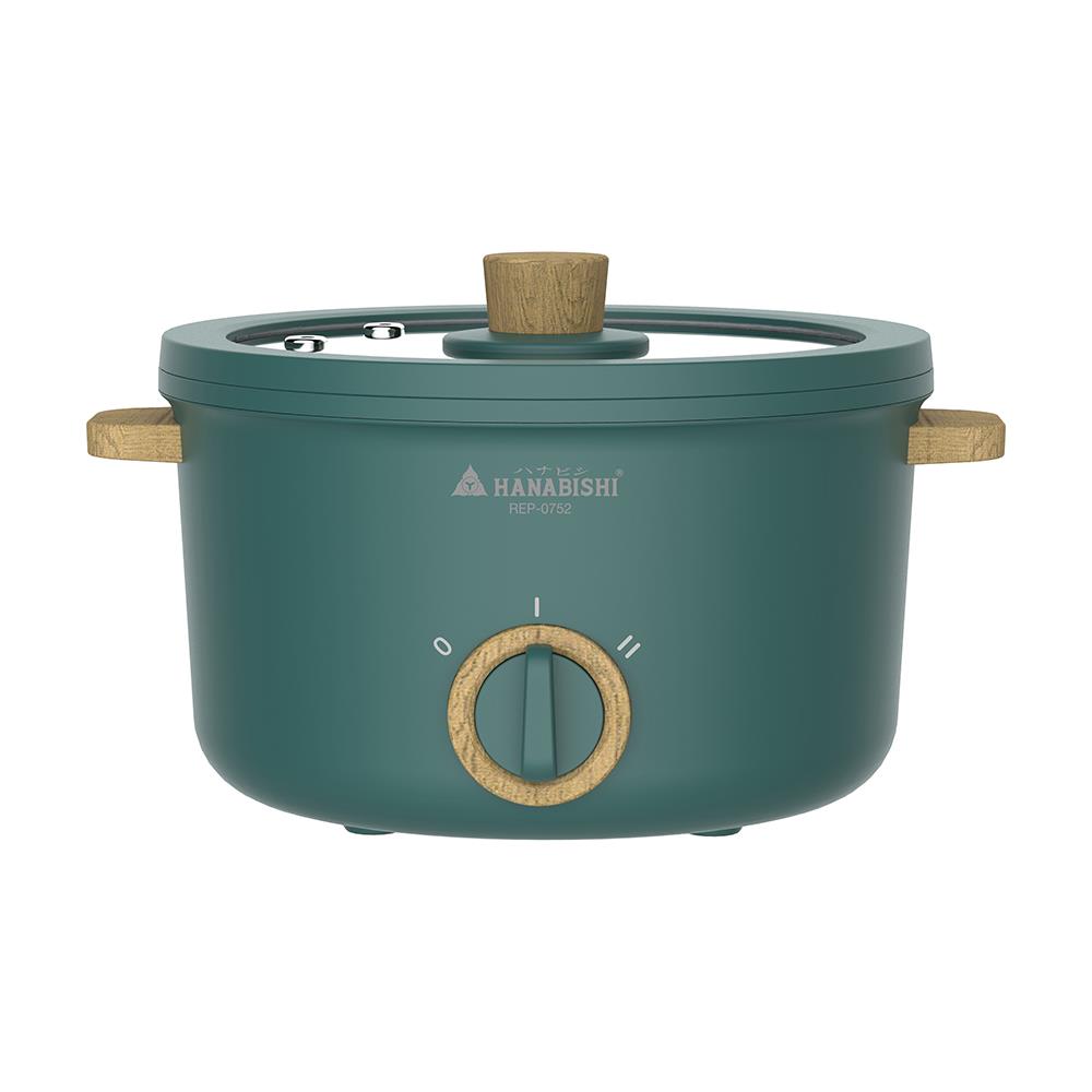 หม้ออเนกประสงค์ HANABISHI REP-0752 2.5 ลิตร สีเขียว