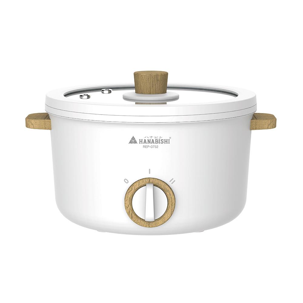 หม้ออเนกประสงค์ HANABISHI REP-0752 2.5 ลิตร สีขาว
