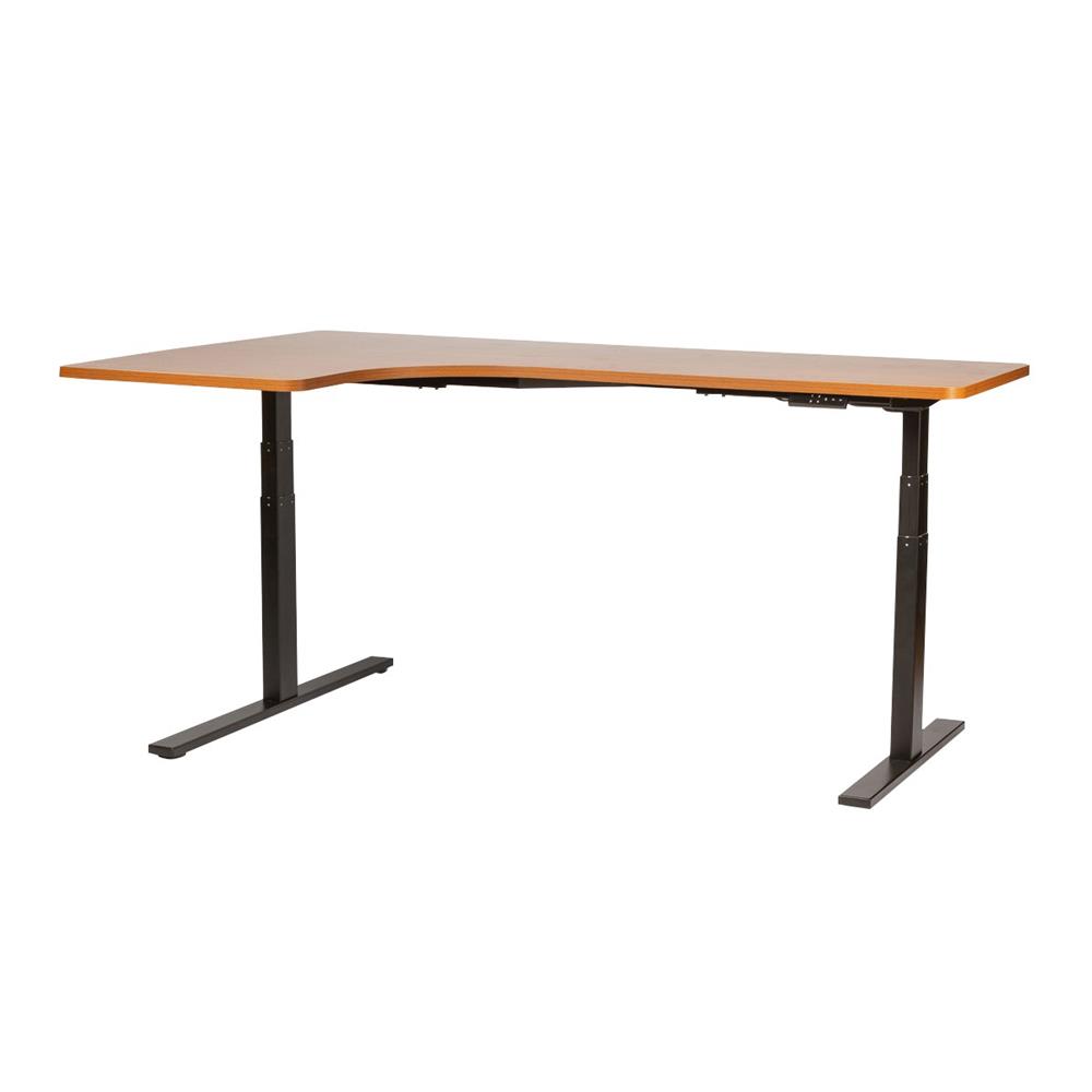 D.I.Y. โต๊ะทำงานปรับระดับ BEWELL L SHAPE 180x108 ซม. วอลนัท/ดำ