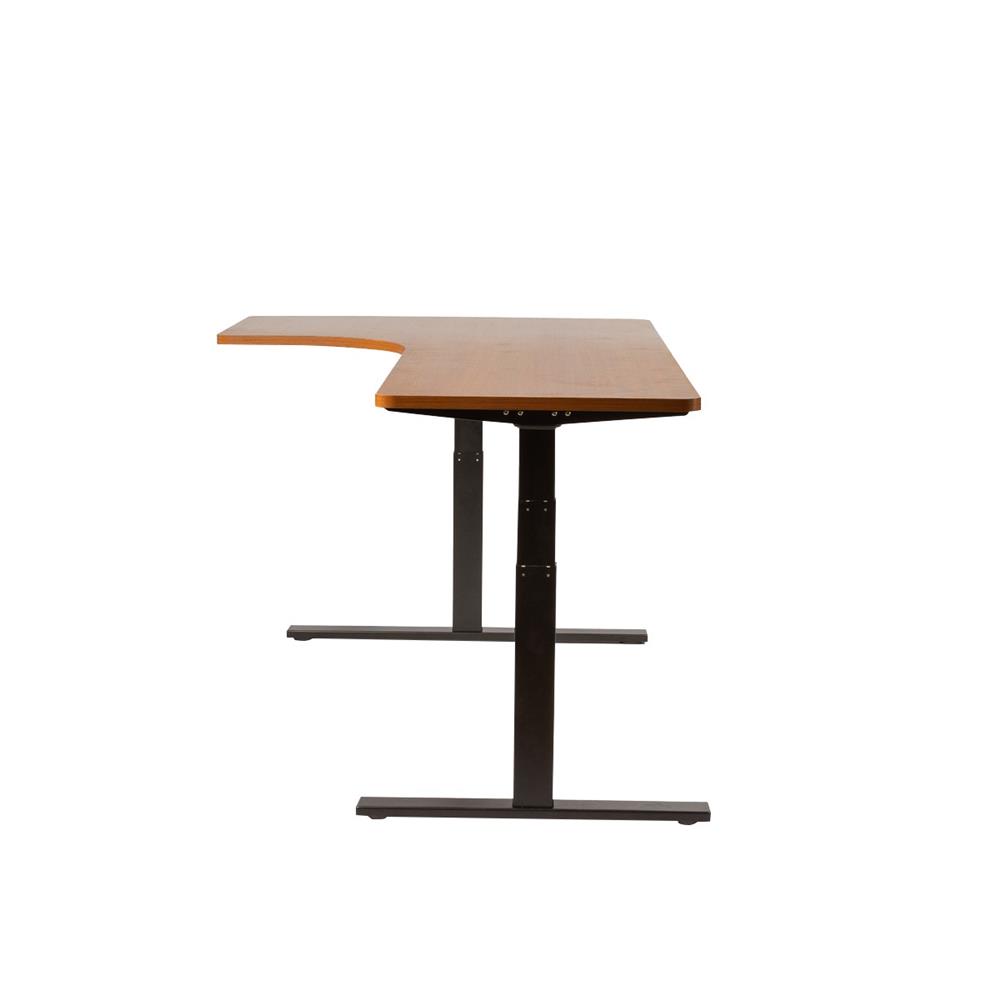D.I.Y. โต๊ะทำงานปรับระดับ BEWELL L SHAPE 180x108 ซม. วอลนัท/ดำ