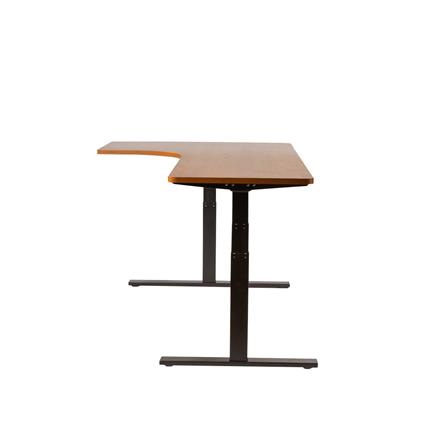 D.I.Y. โต๊ะทำงานปรับระดับ BEWELL L SHAPE 180x108 ซม. วอลนัท/ดำ_1