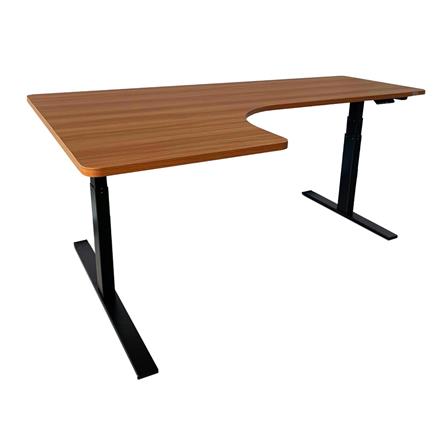 D.I.Y. โต๊ะทำงานปรับระดับ BEWELL L SHAPE 180x108 ซม. วอลนัท/ดำ_2