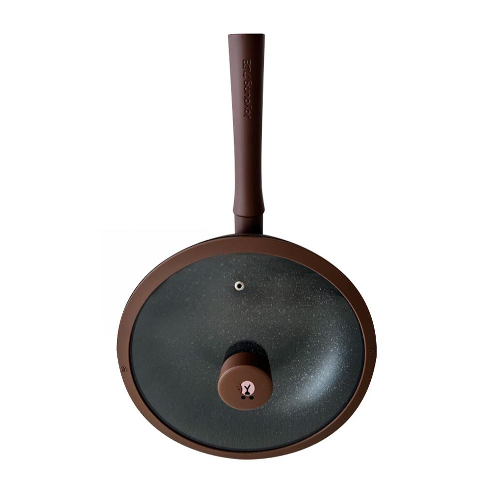 กระทะลึกพร้อมฝา 28 ซม. JOYOUNG BROWN IH