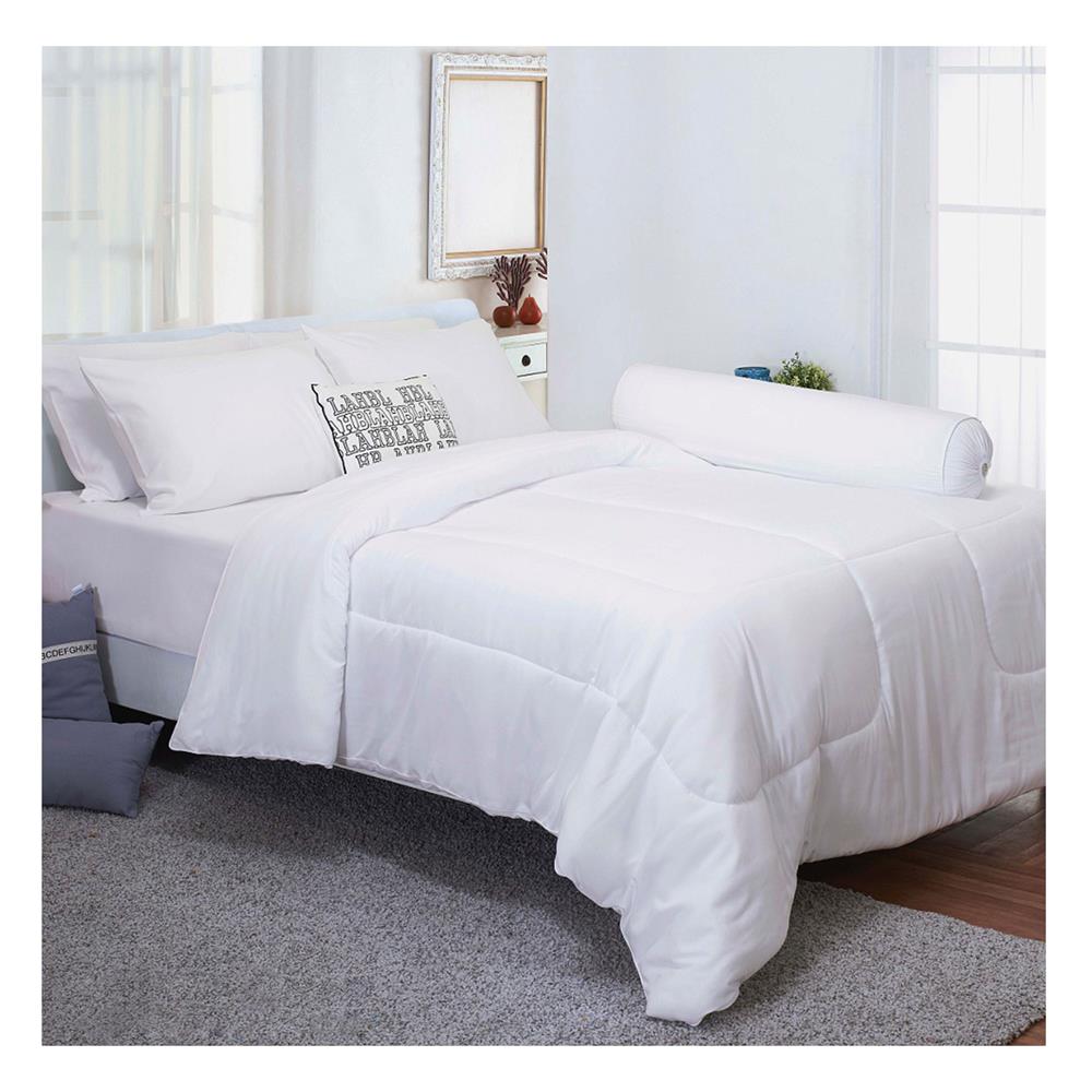 ชุดผ้าปูที่นอน 6 ฟุต 5 ชิ้น FOUNTAIN COLOR 70101-FT WHITE