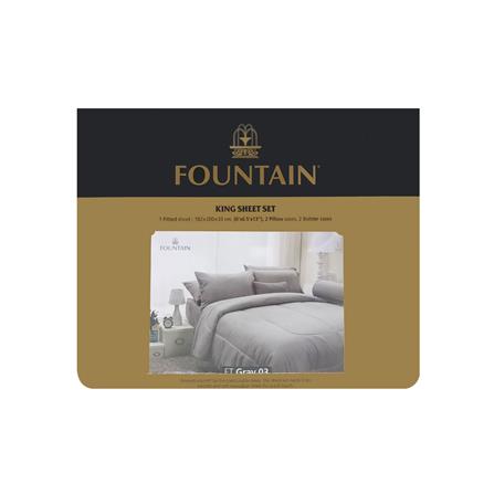 ชุดผ้าปูที่นอน 6 ฟุต 5 ชิ้น FOUNTAIN COLOR 70101-FT GRAY03_3