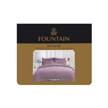 ชุดผ้าปูที่นอน 6 ฟุต 5 ชิ้น FOUNTAIN COLOR 70101-FT PURPLE02_3