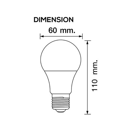 หลอด LED RACER A60 KIMMIE 8 วัตต์ DAYLIGHT E27_3