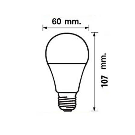หลอด LED RACER A60 KIMMIE 7 วัตต์ WARM WHITE  E27_3