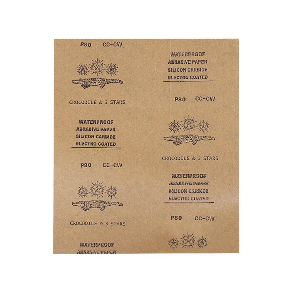 กระดาษทรายขัดเหล็ก เบอร์ 80 จระเข้ 3 ดาว