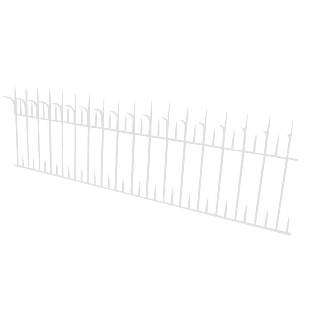 รั้วเหล็กสำเร็จรูป SPIKE 1003 0.6X2 ม. สีขาว