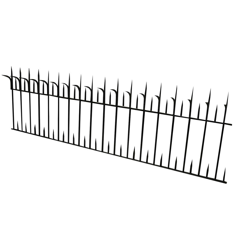 รั้วเหล็กสำเร็จรูป SPIKE 1003 0.6X2 ม. สีดำ