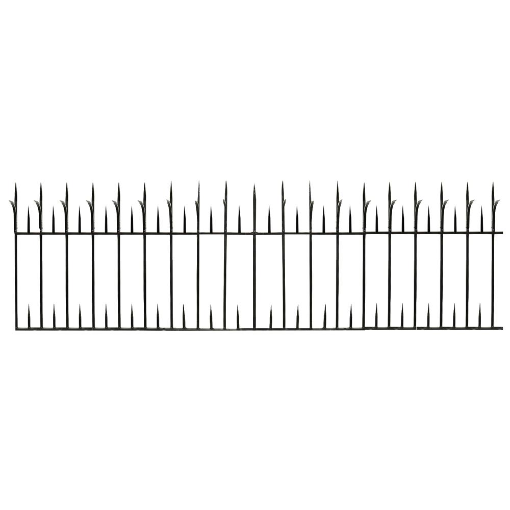 รั้วเหล็กสำเร็จรูป SPIKE 1003 0.6X2 ม. สีดำ