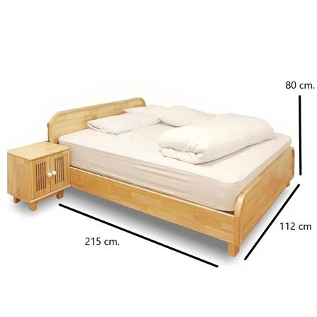 เตียง 3.5 ฟุต BAAN FURNITURE HESTIA สีไม้ธรรมชาติ_6