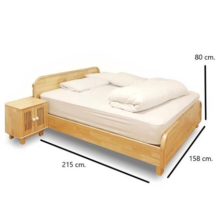 เตียง 5 ฟุต BAAN FURNITURE HESTIA สีไม้ธรรมชาติ_5