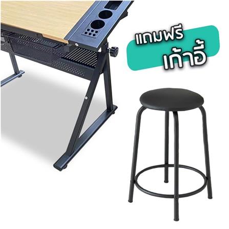 D.I.Y. โต๊ะเขียนแบบ DESKSPACE W90 DESKS-DESK1 สีน้ำตาล/ดำ_7