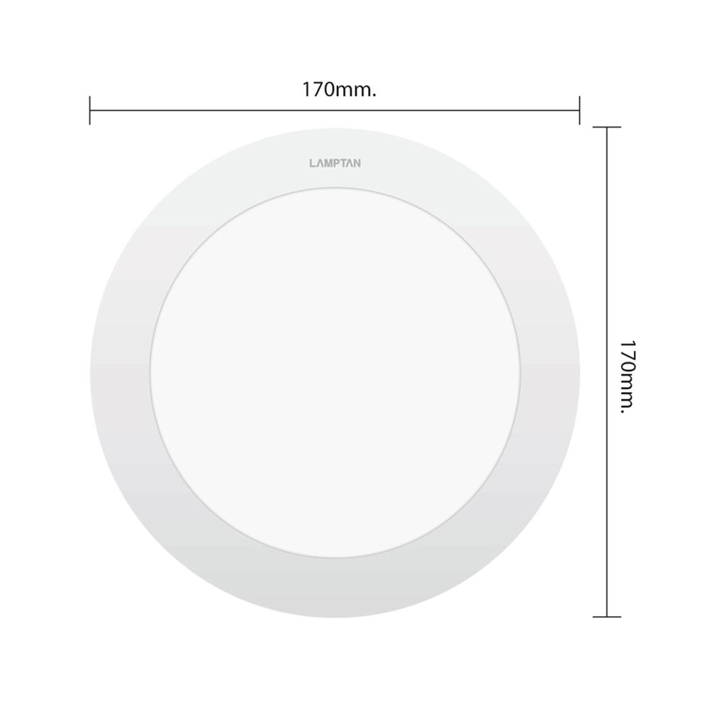ดาวน์ไลท์ LED LAMPTAN PLAIN 6 นิ้ว 12 วัตต์ DAYLIGHT สีขาว