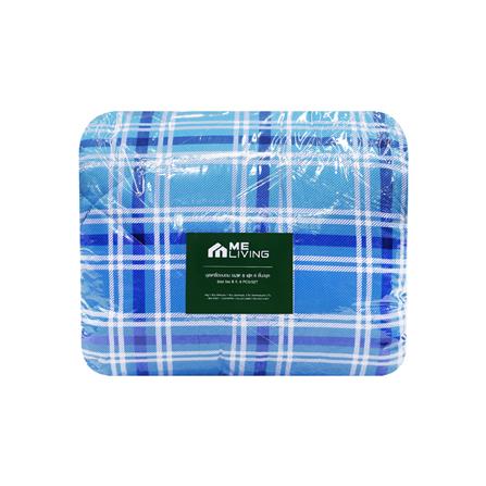 ชุดผ้าปูที่นอน 5 ฟุต 6 ชิ้น ME LIVING SCOTT BLUE_3