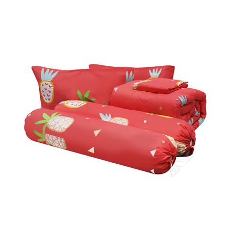 ชุดผ้าปูที่นอน 5 ฟุต 6 ชิ้น ME LIVING PINEAPPLE ORANGE_1