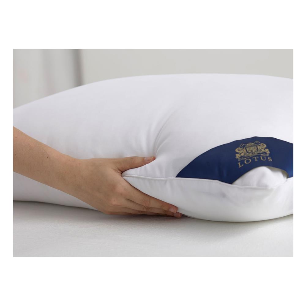 หมอนหนุน ไมโครไฟเบอร์ LOTUS MICRODOWNIA SOFT 20x30 นิ้ว สีขาว