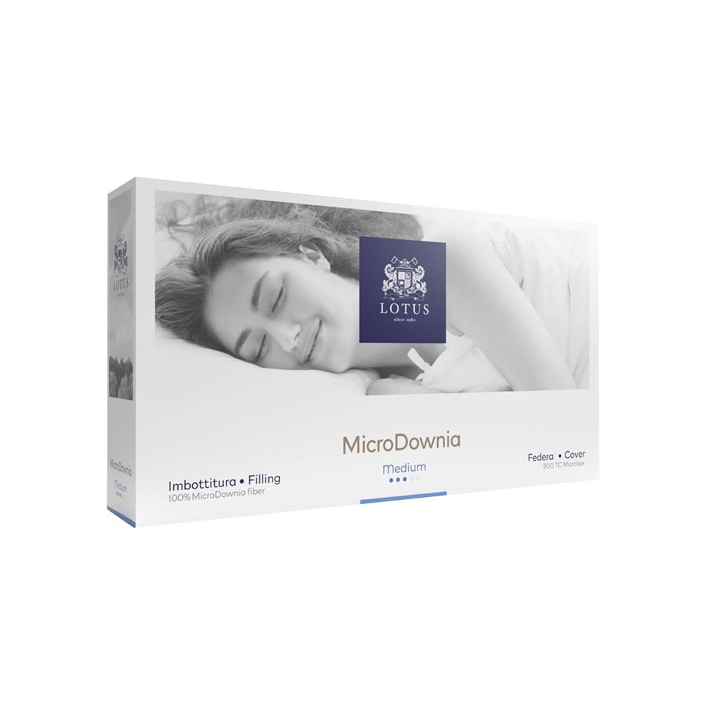 หมอนหนุน ไมโครไฟเบอร์ LOTUS MICRODOWNIA MEDIUM 20x30 นิ้ว สีขาว