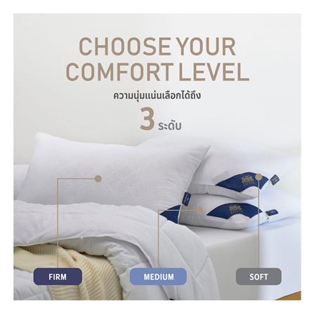 หมอนหนุน ไมโครไฟเบอร์ LOTUS MICRODOWNIA MEDIUM 20x30 นิ้ว สีขาว_3