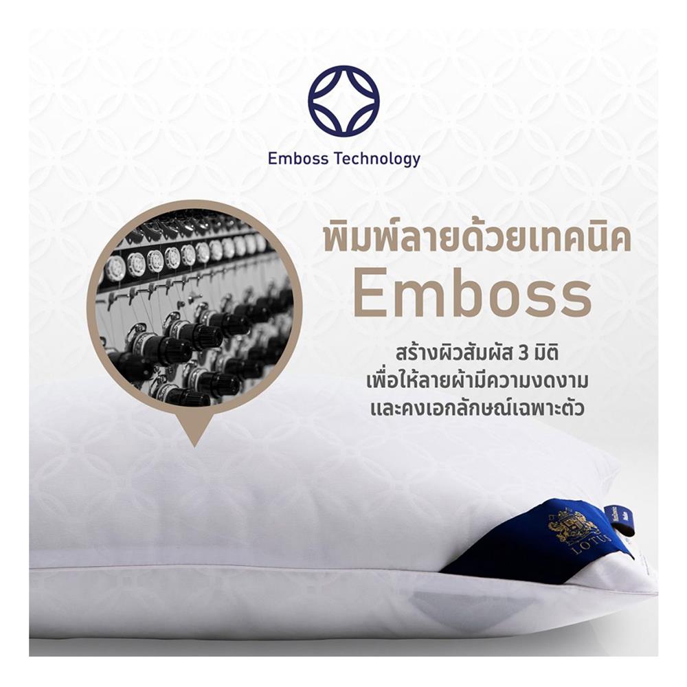 หมอนหนุน ไมโครไฟเบอร์ LOTUS MICRODOWNIA FIRM 20x30 นิ้ว สีขาว