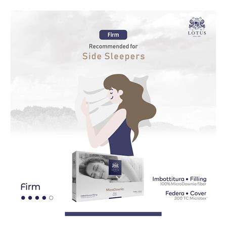 หมอนหนุน ไมโครไฟเบอร์ LOTUS MICRODOWNIA FIRM 20x30 นิ้ว สีขาว_8