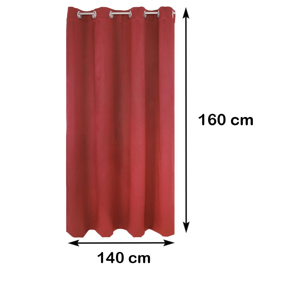 ผ้าม่าน EYELET HOME LIVING STYLE WAFFLE UV 140X160 ซม. สีแดง