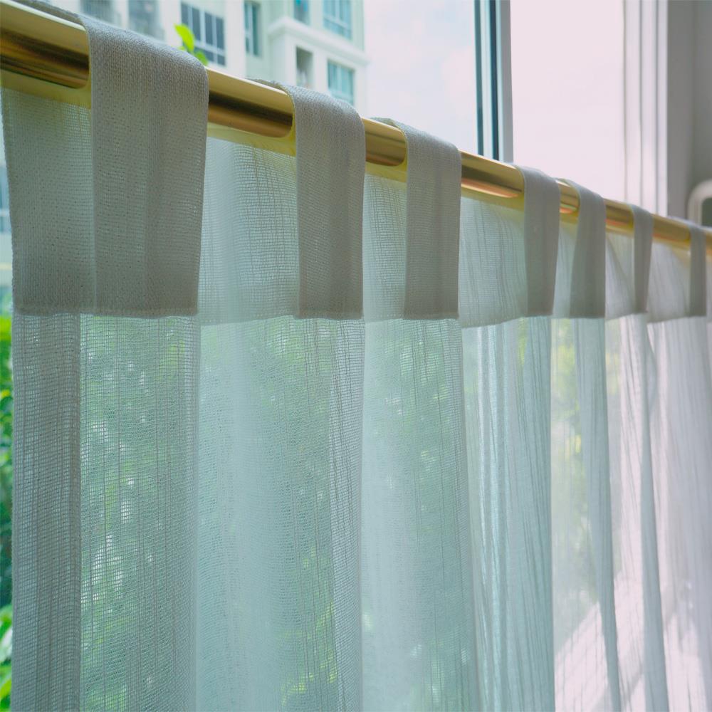 ผ้าม่านโปร่งซ่อนหู HOME LIVING STYLE CHARM 140X160 ซม. สีขาว