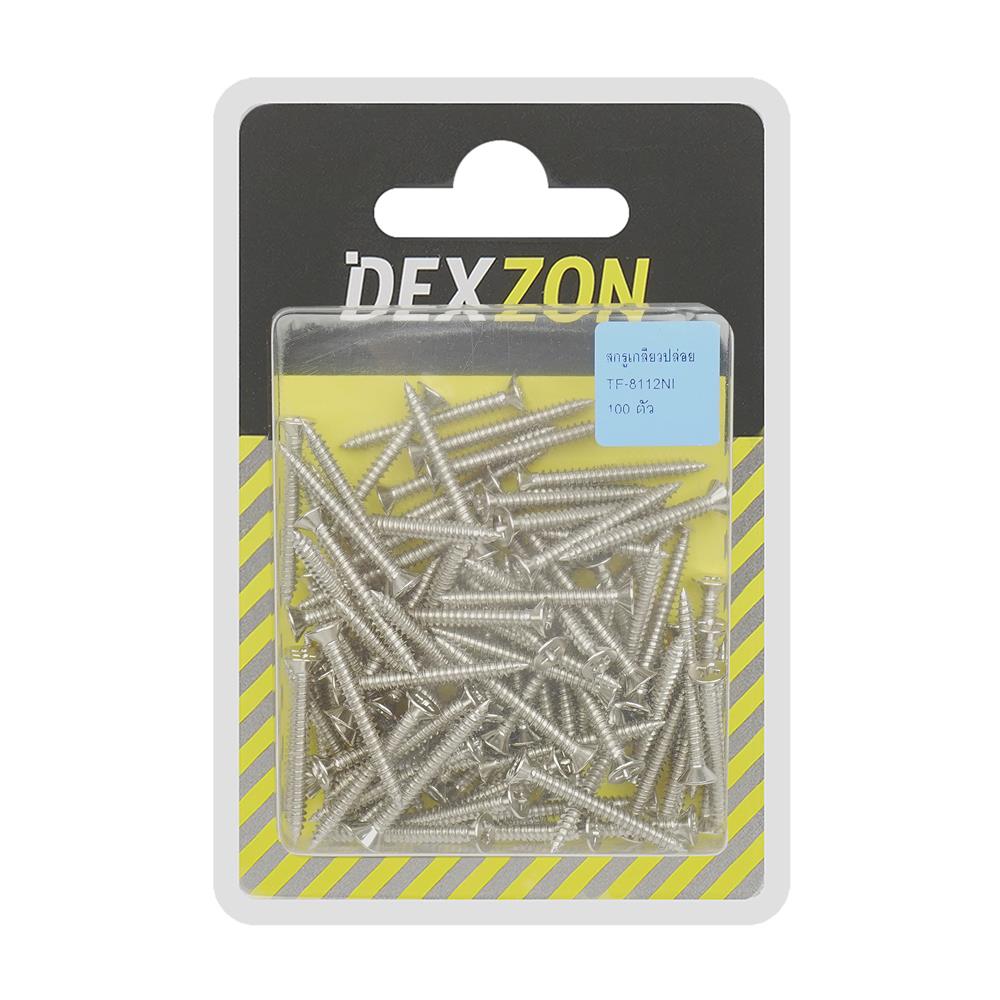 สกรูเกลียวปล่อย TF DEXZON 8X1-1/2 นิ้ว แพ็ก 100 ชิ้น