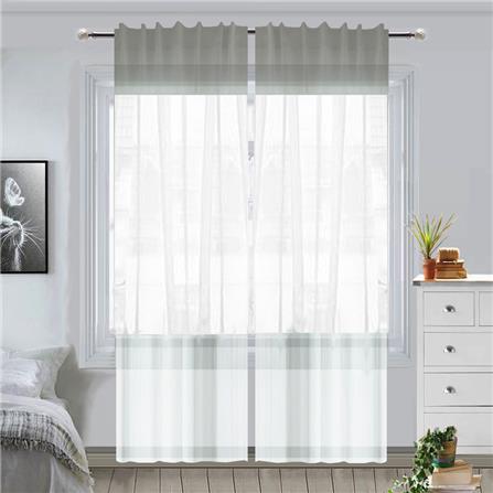 ม่านโปร่งซ่อนหู HOME LIVING STYLE CHARM 140X220 ซม. สีขาว_5