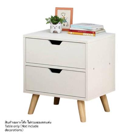 ตู้ข้างเตียง 2 ลิ้นชัก HANSEN BSC01 สีขาว_0