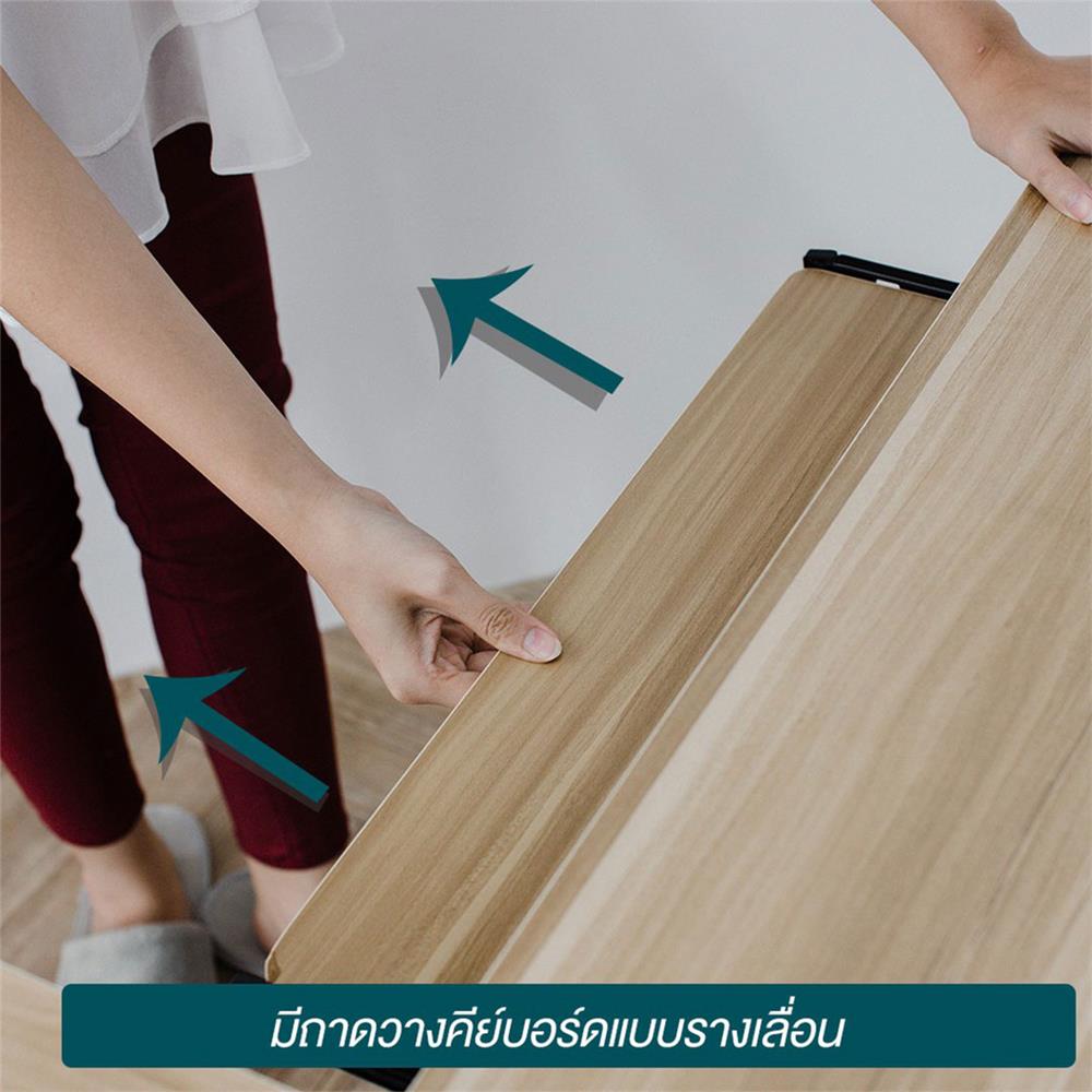 โต๊ะทำงานไม้ L SHAPE HANSEN TBL02 สีขาว