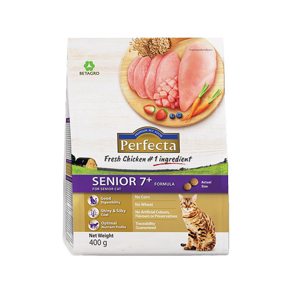 อาหารแมว PERFECTA SENIOR CAT 7+ 0.4 กก.