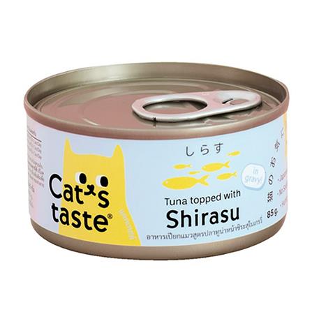 อาหารเปียกแมว CAT'S TASTE TUNA TOPPED WITH SHIRASU IN GRAVY 85 ก._0