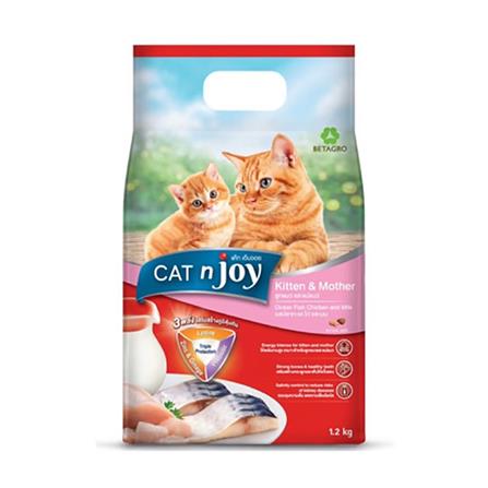 อาหารแมว CAT N JOY KITTEN AND MOTHER รสปลาทะเลไก่และนม 1.2 กก