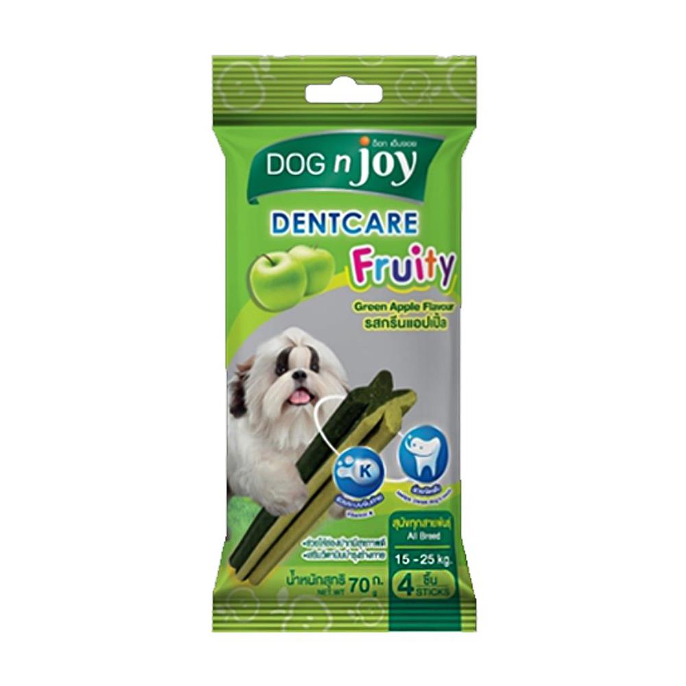ขนมขัดฟันสุนัข DOG N JOY DENTCARE รสแอปเปิ้ล 70 ก.