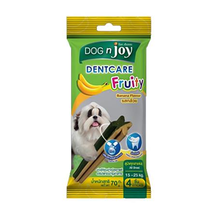 ขนมขัดฟันสุนัข DOG N JOY DENTCARE รสกล้วย 70 ก.