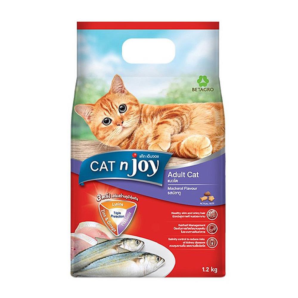 อาหารแมว CAT N JOY ADULT CAT รสปลาทู 1.2 กก.