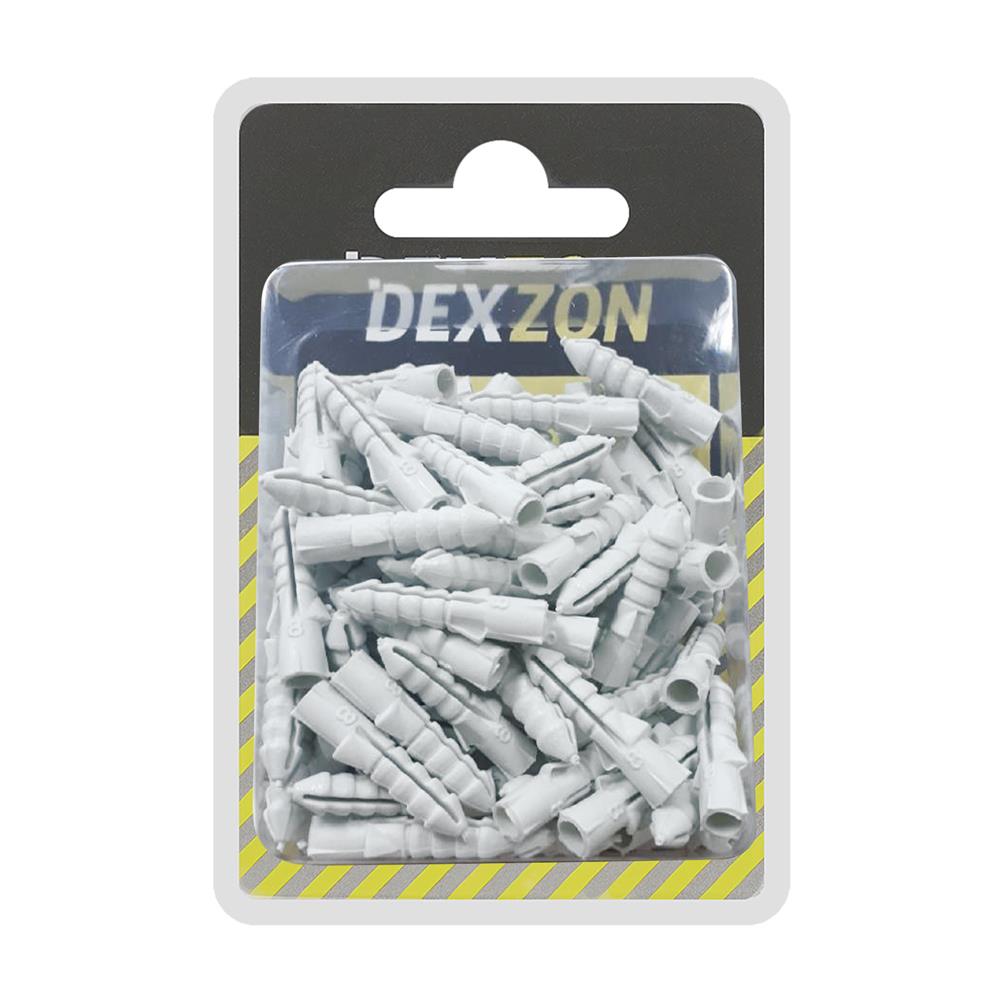 พุ๊กพลาสติก DEXZON เบอร์ 8 100 ตัว