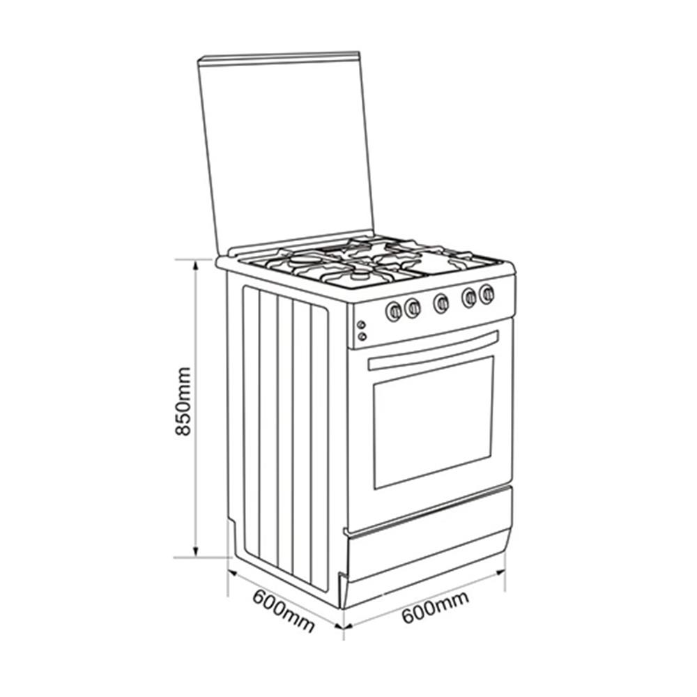 เตาปรุงอาหารแก๊ส TECNOPLUS FS 6040EE.04