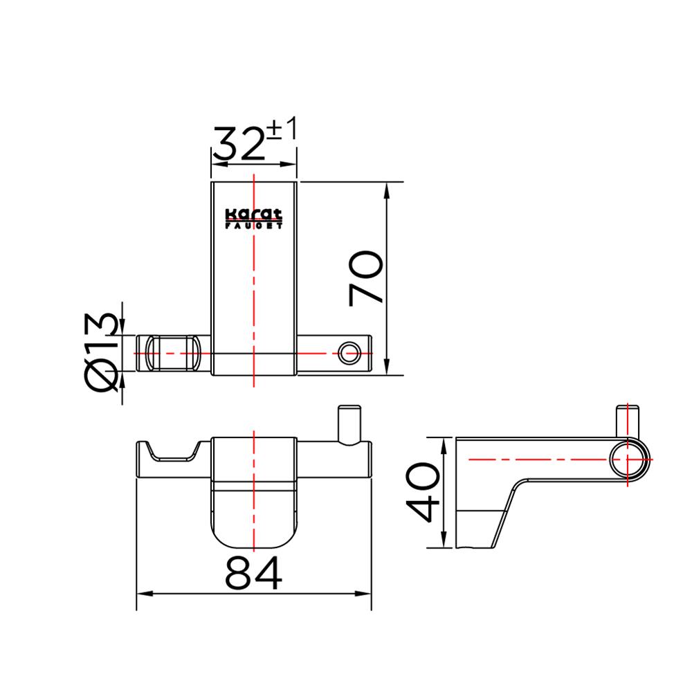 ขอแขวนผ้า KARAT FAUCET KB-17-162-52 สีเงิน