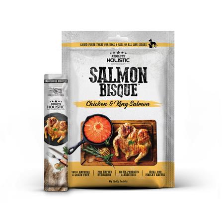 ขนมสุนัขและแมว ABSOLUTE HOLISTIC BISQUE CHICKEN AND KING SALMON แพ็ก 5 ชิ้น