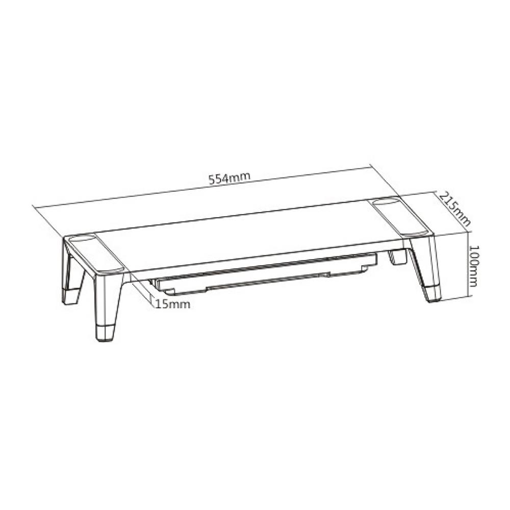 ที่วางจอพร้อมลิ้นชัก WORKSCAPE WAH-00014 สี NATURAL/ขาว